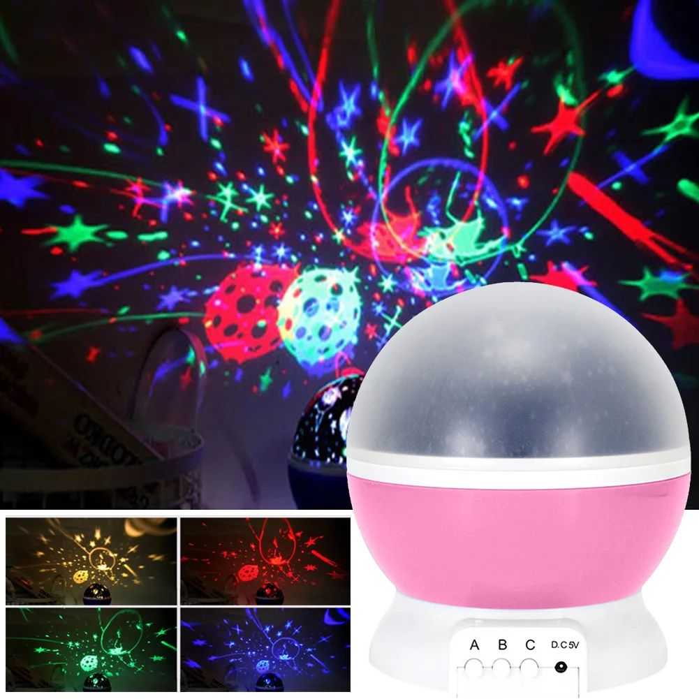 

Rotating LED Starry Night Light Romantic Universe Projector Children Bedside Lamp for Kids Adults Bedroom New Year Gift