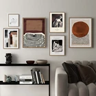 Абстрактная линия Форма Геометрический Узор Настенная Картина на холсте в скандинавском стиле фотография стен для декора гостиной