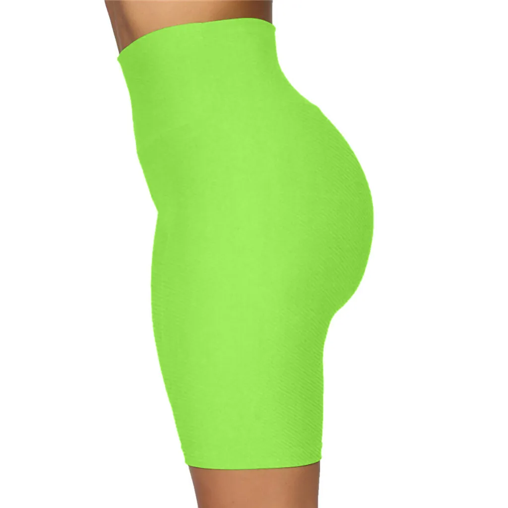 

Women Seamless Yoga Pants Summer fashion Solid color Stretch Bike Shorts Workout Mini High Waist hip elastic Shorts Sports Pants