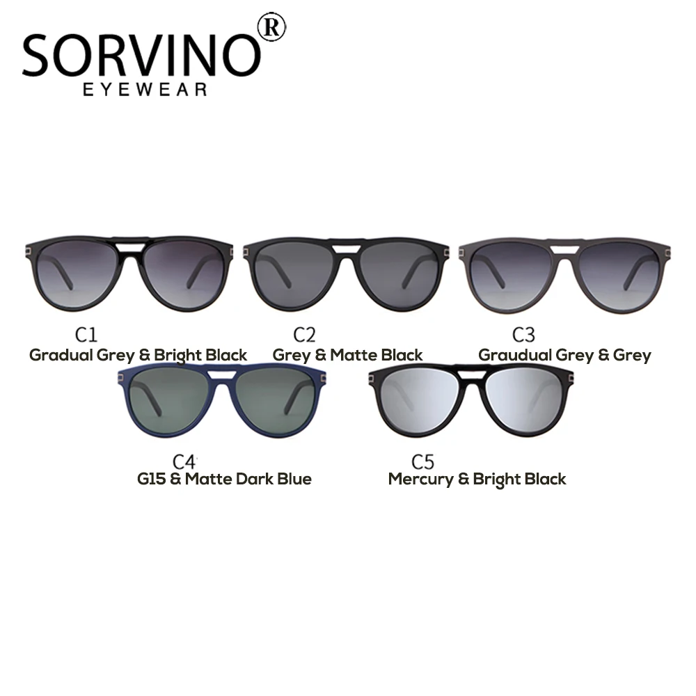 Мужские и женские солнцезащитные очки авиаторы SORVINO брендовые дизайнерские