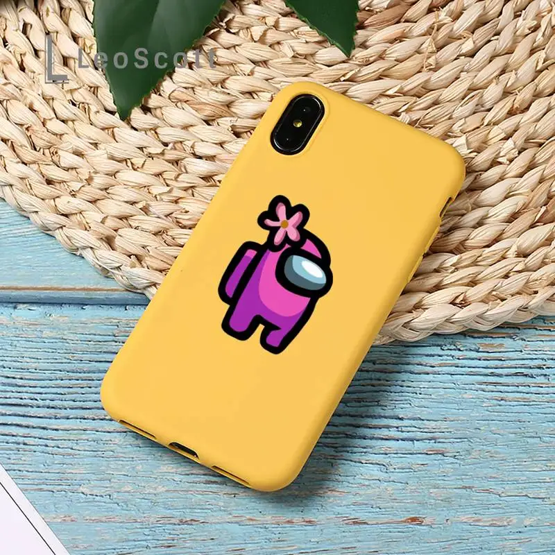 

Among Us Game Phone Case Candy Color for iPhone 11 12 mini pro XS MAX 8 7 6 6S Plus X SE 2020 XR
