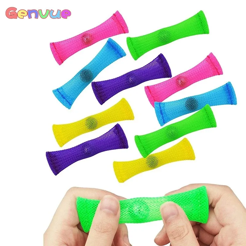 Fidget Juguetes | Juguetes Fidget | Fidget juguetes conjunto sensorial canicas Anti estr&eacute;s bola autismo, TDAH ansiedad estr&eacute;s Edc alivio trenzado a mano de malla de f&aacute;cil doblar m&aacute;rmol ni&ntilde;os-0