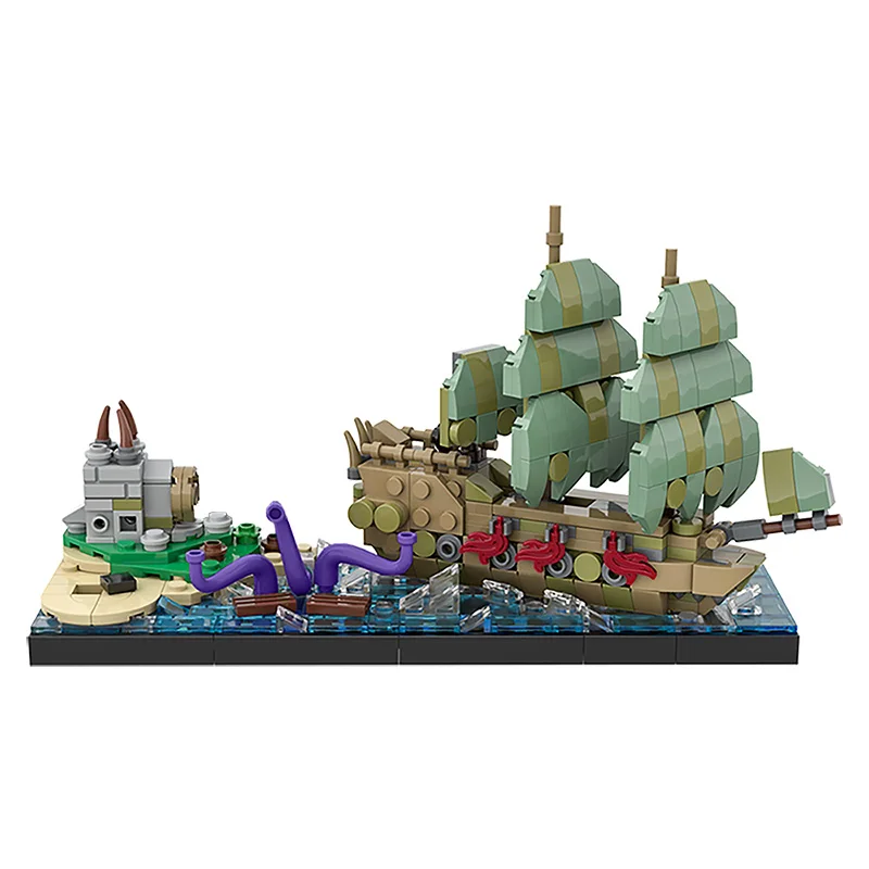 

MOC Back City Buildings Fairy to the Future Tale Magic Castle House Movie Skyline Architecture Building Blocks Bricks City Toys