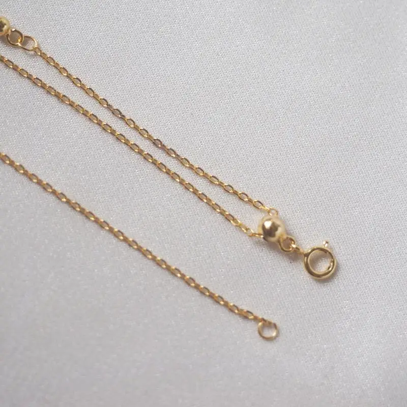 

Trendy S925 Sterling Silver Geometric Horse Eye Zircon Gold Plated Chokers Necklace Silver Ball Necklace Simple Women Jewelry