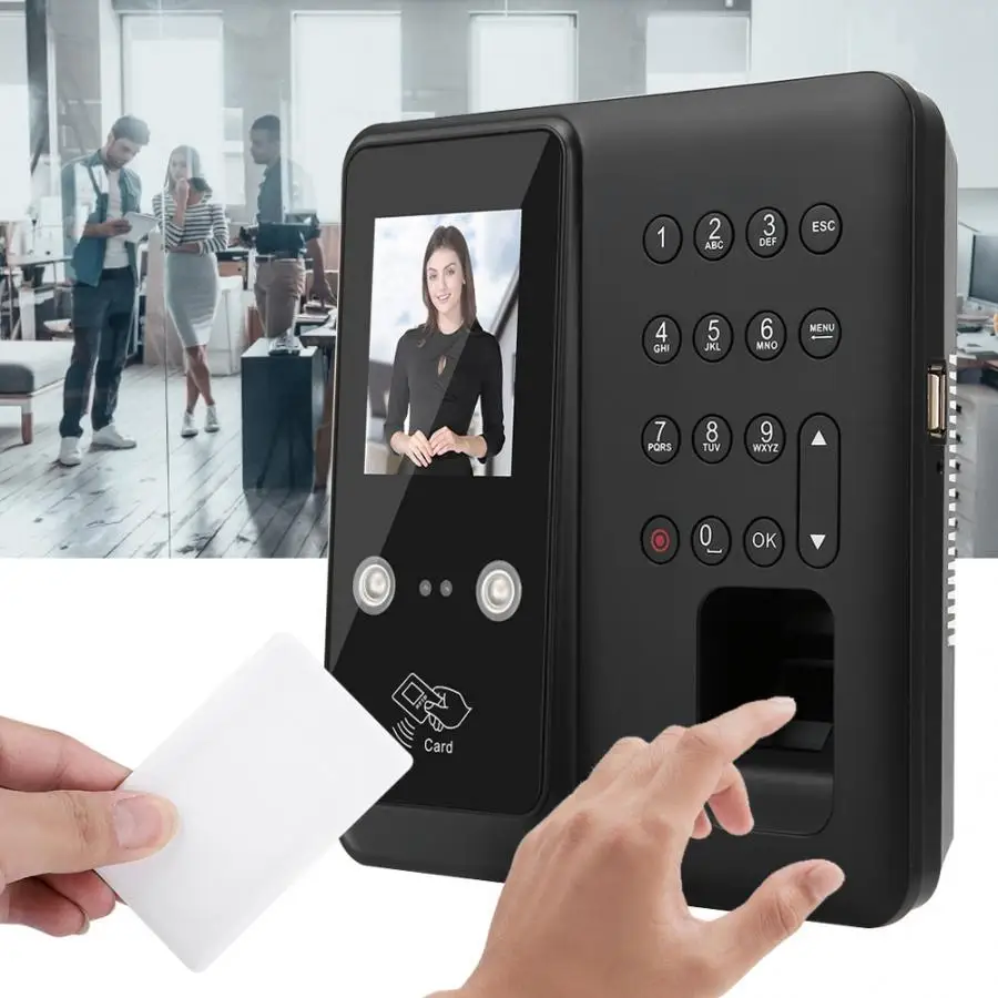 125 дюйма TFT TCP/IP 100 кГц идентификация по отпечатку пальца лица RFID карта Пароль