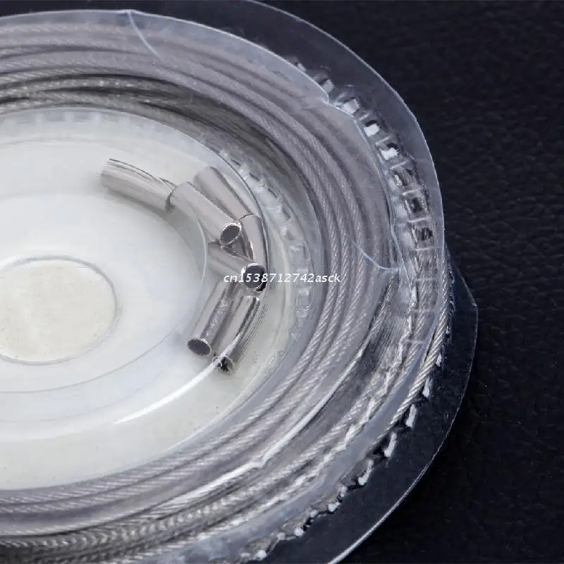 

7 Strands Stainless Steel Fishing Wire Trace With Coating Leader Jigging Line Dropship