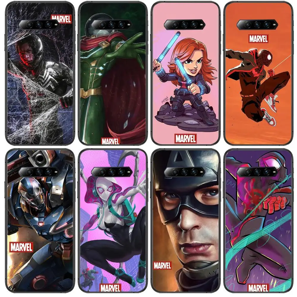 

2021 Marvel Comics Phone Case For xiaomi redmi Black Shark 4 Pro 2 3 3s Cases Helo Black Cover Silicone Back Prett mini cover fu