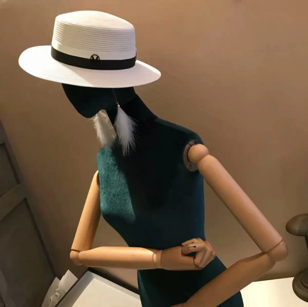 Соломенная шляпа с лентой и широкими полями женская панама от солнца надписью 2020