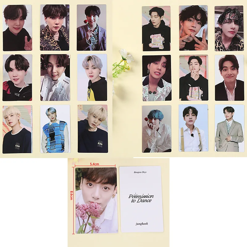 

KPOP Bangtan Boys Permission To Dance Double Sided LOMO Cards Postcards Photocards JIMIN JIN J-HOPE SUGA Fans Collection