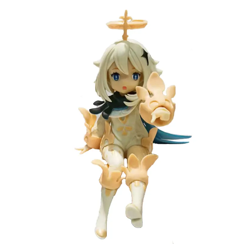 

12cm Genshin Impact Game Paimon Sitting PVC Anime Girls Action Figure Collectible Model Doll Toys Gift