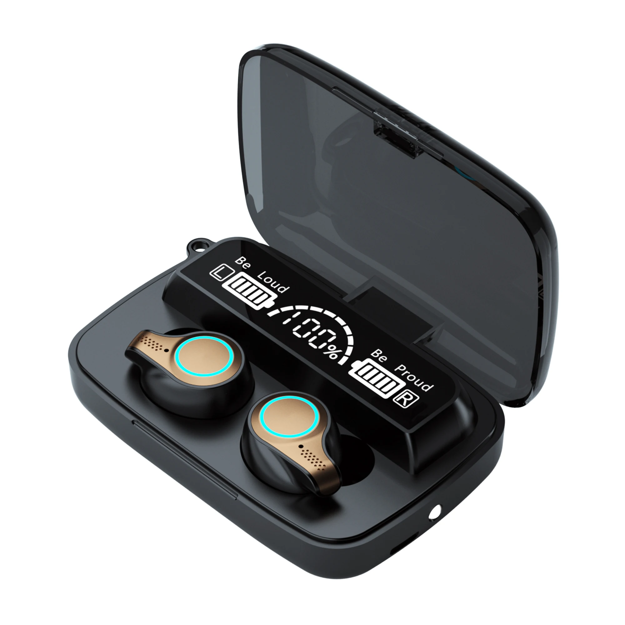 

Bluetooth-наушники M18, TWS, водонепроницаемые, Hi-Fi, с зарядным футляром