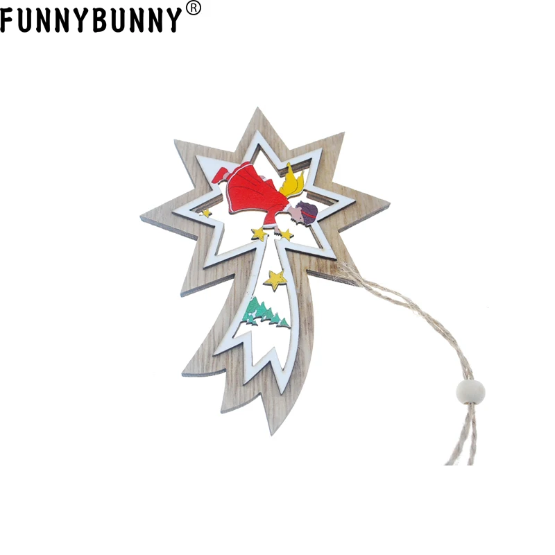 FUNNYBUNNY рождественские украшения подвески Деревянные Колокольчики Санты