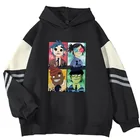 Толстовка Gorillaz с принтом в Корейском стиле, зимняя Свободная Женская толстовка, Повседневный пуловер в стиле панк, верхняя одежда, Мужскаяженская одежда