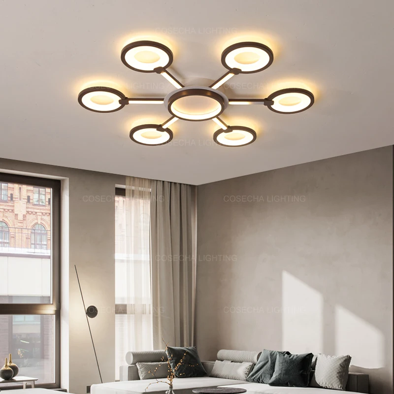 Светодиодный потолочный светильник с регулируемой яркостью черный акриловый