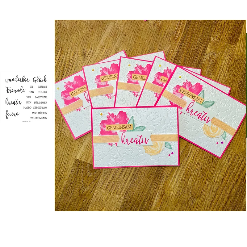 

German Letters Cutting Diary Dies Stamps Rapbooking Stamps Embossing Mold DIY Paper Cards Craft Cutting Greeting Card Albums