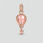 925 в наборе из стерлингового серебра для украшения шар цвета розового золота, Чарующее ювелирное браслет подходит для женщин, которые можно носить