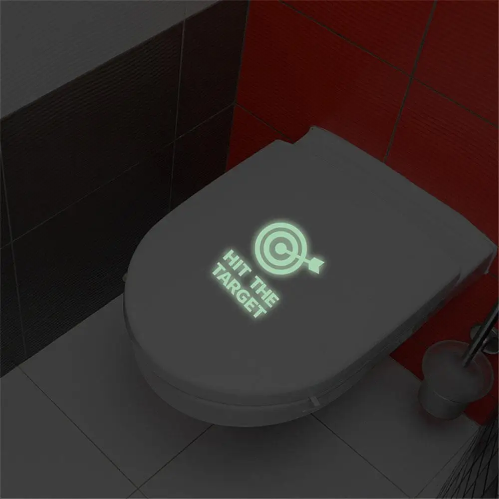 Хит знак целевой двери флуоресцентные наклейки для ванной комнаты креативные