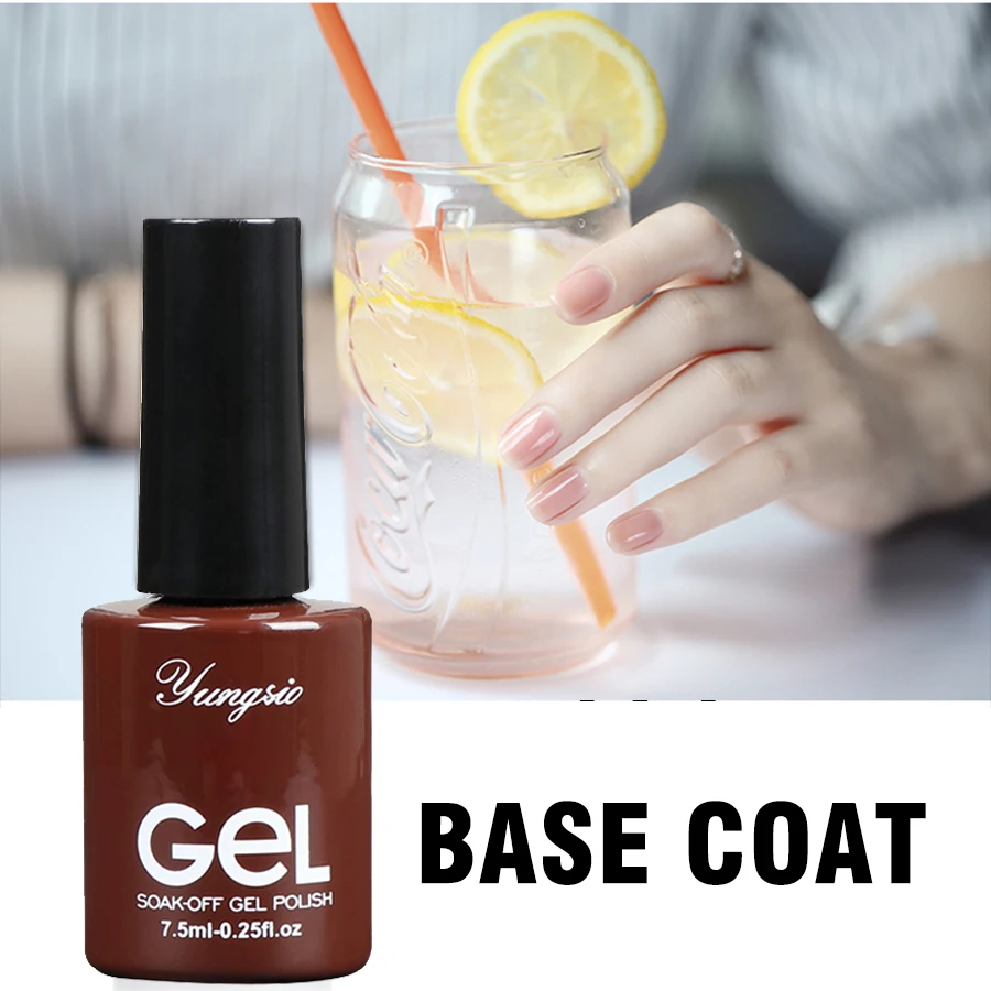 Толстая основа для ногтей резиновая гель УФ лак самонивелирующийся долговечный