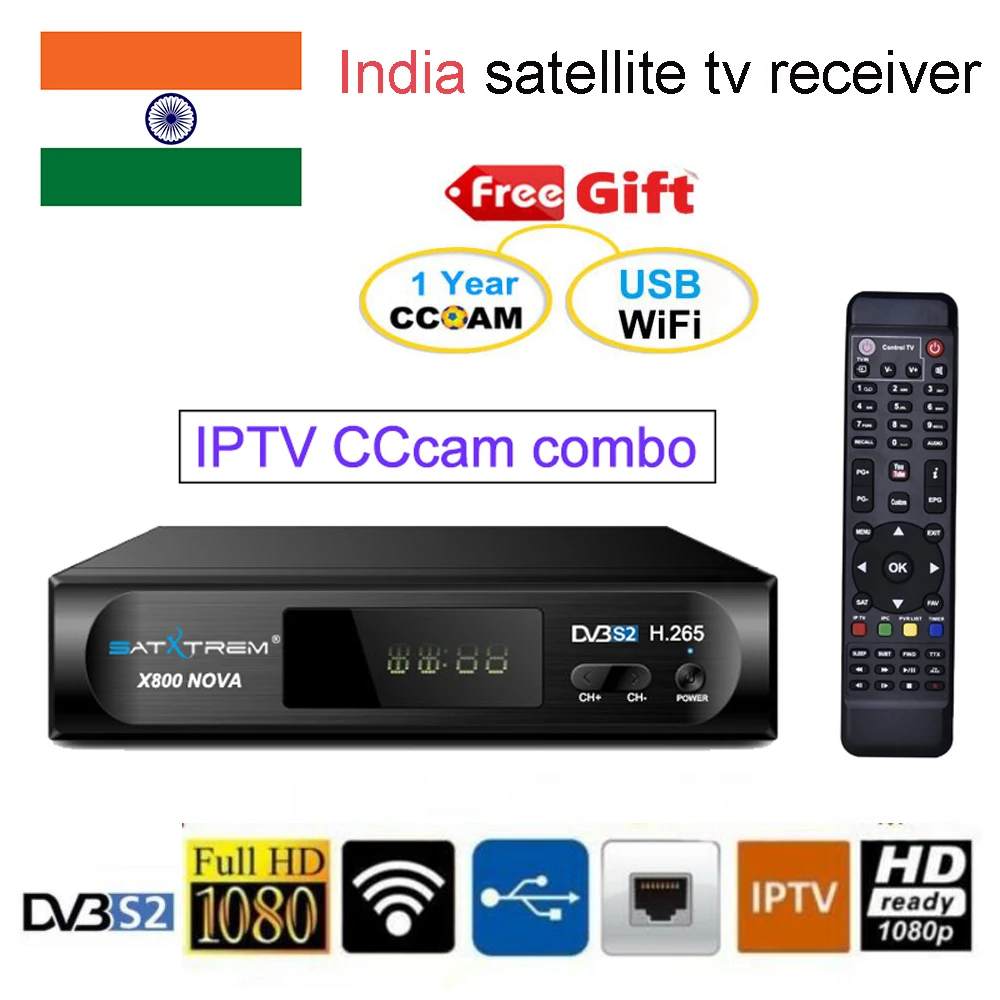Satxtrem X800 Nova спутниковый ресивер DVB-S2 H.265 с 1 год Cccam Oscam приемник Поддержка IPTV USB Wifi Openbox HD приемник