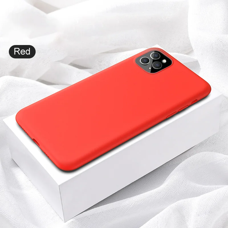 Red Тонкий мягкий чехол Moopok для iPhone 7, 8, 6 Plus, 11, жидкий силиконовый чехол, карамельный цвет, Coque Capa для iPhone X, Xs, 11 Pro, чехол для MAX XR - Цвет: Red