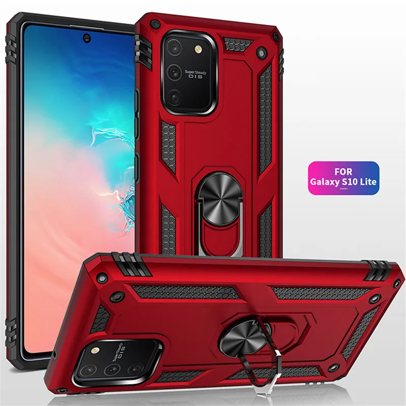 

For Samsung Galaxy S10 Lite Case Magnet Car Ring Stand Holder Cover for Galaxy S10 lite A91 M80s SM-G770F/DS Coque funda capa