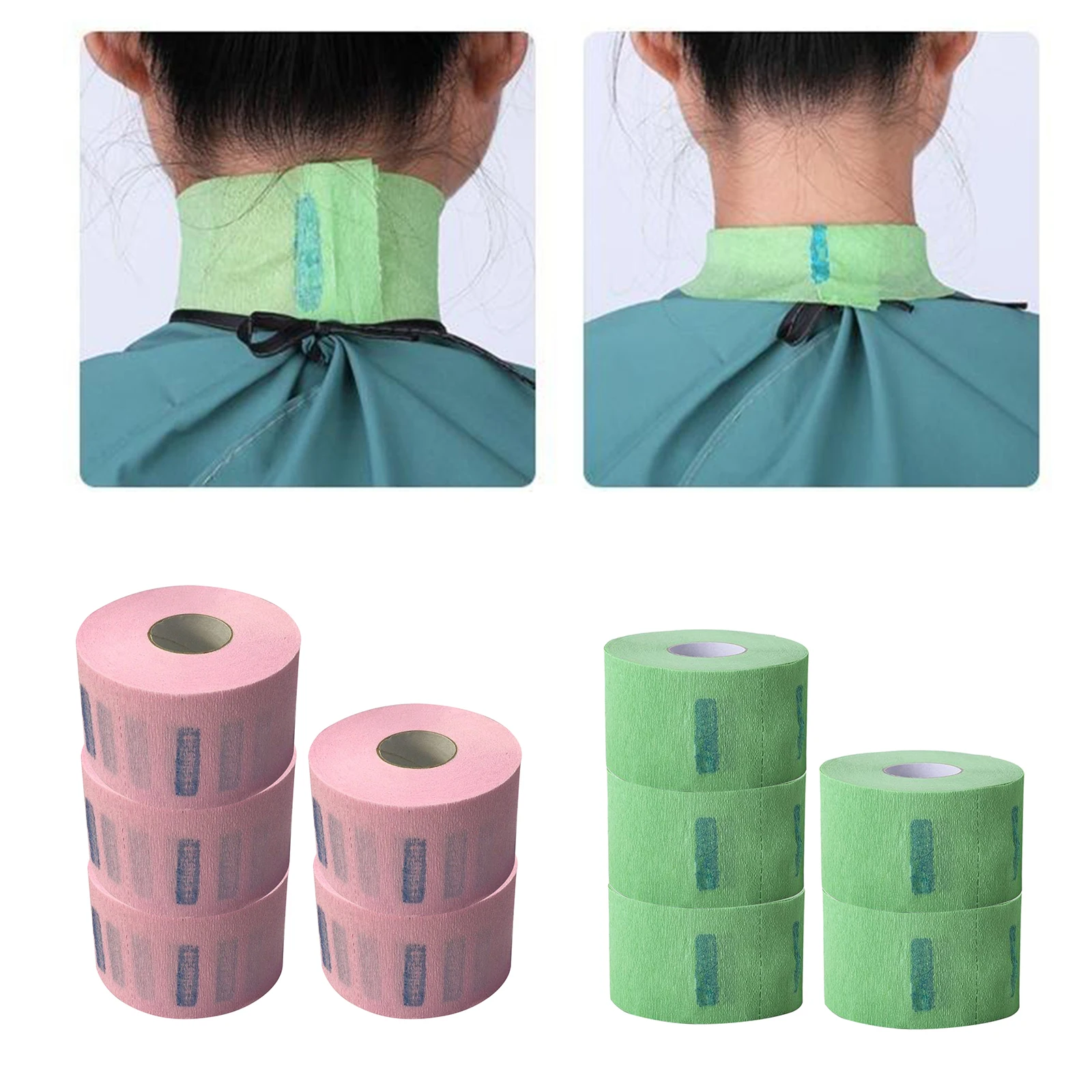

500pcs / Pieces Elastic Neck Roller Disposable Paper Strips Barber Hairdressing Tool