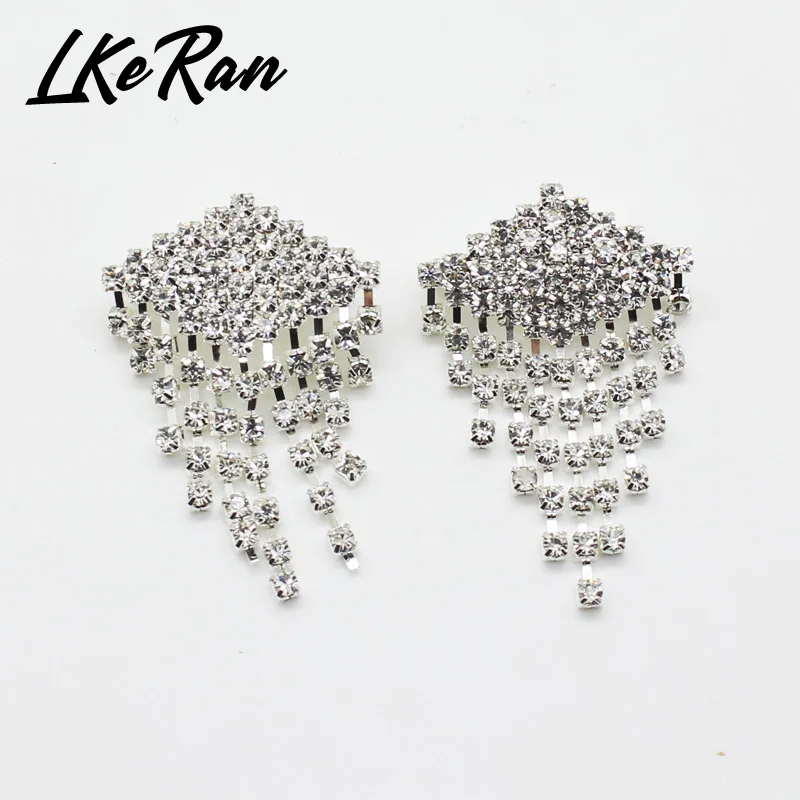 LKeRan модная брошь в богемном стиле Стразы пуговицы с кристаллами свисающая