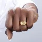 В стиле ретро с инициалами насквозь кольца с буквами для Для женщин Название Кольца из нержавейки женский мужской кольцо ювелирные изделия влюбленных, друзей лучшие подарки 2020 Новый