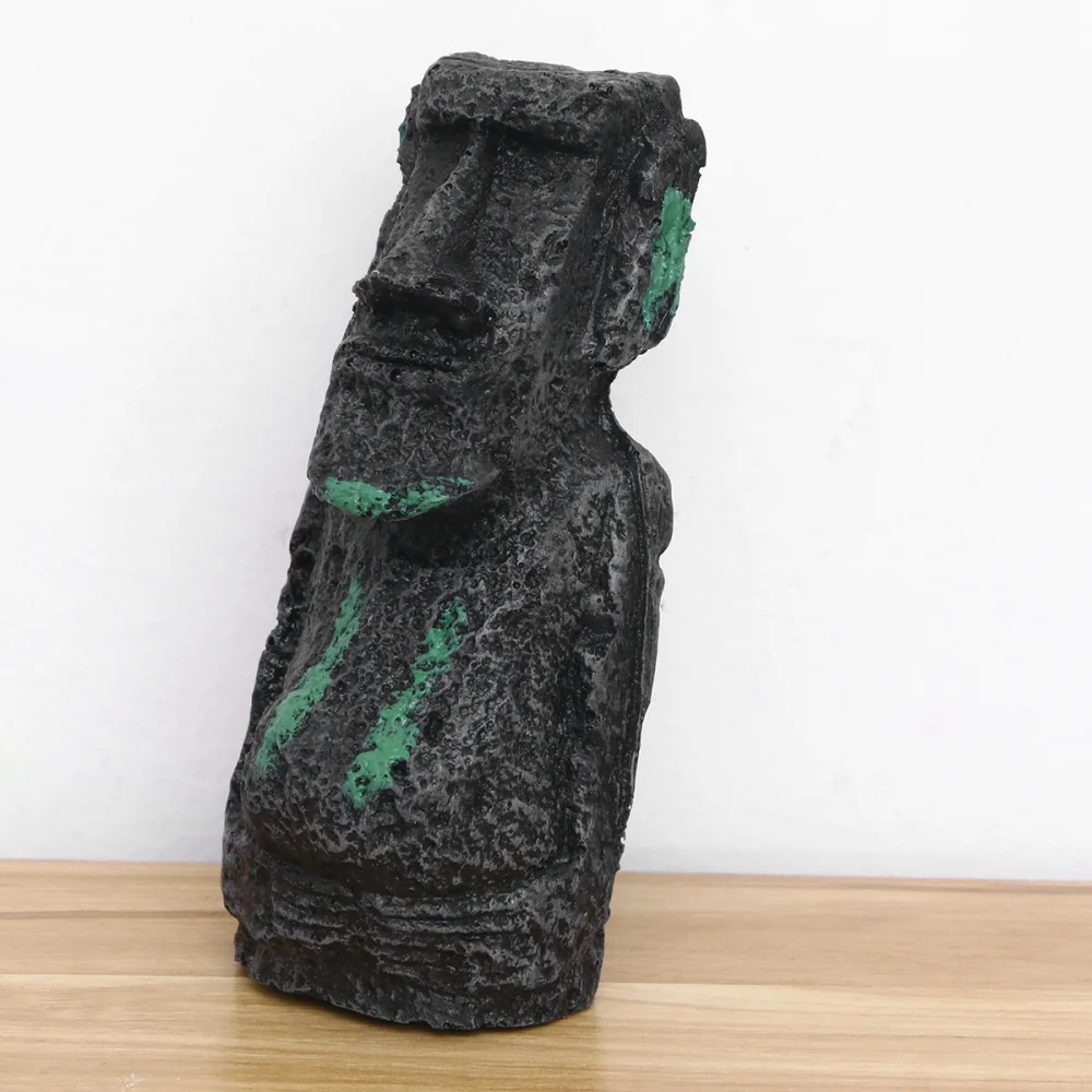 Пасхальный остров камень античный Римский портрет Смола Искусственный Аквариум