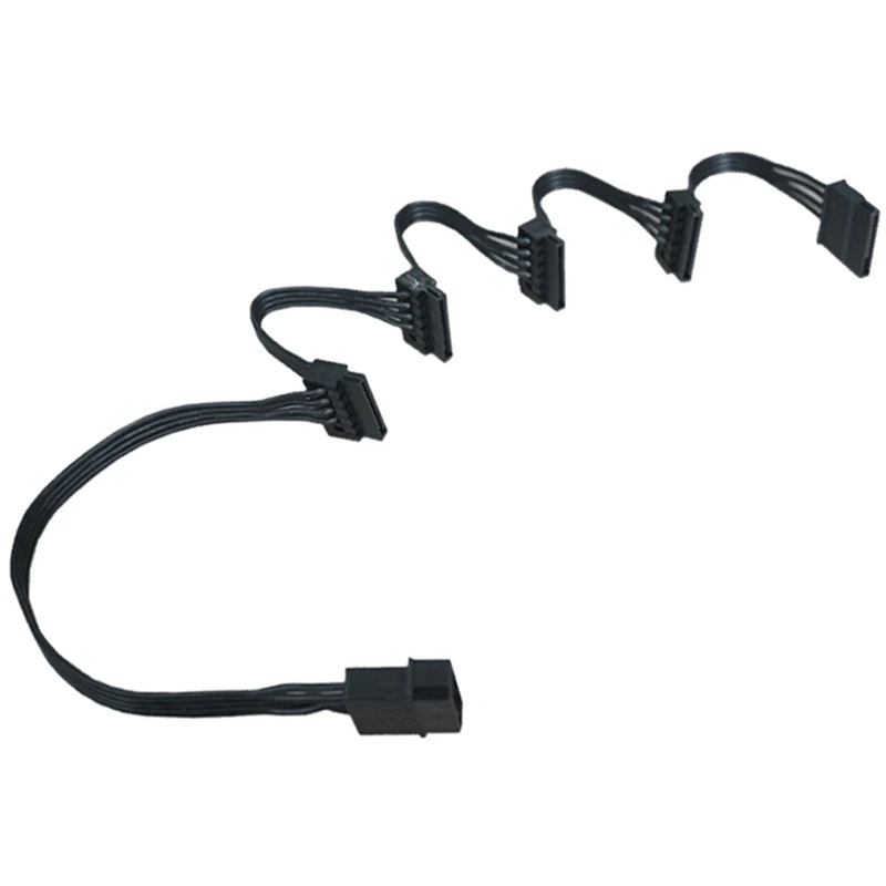 

4Pin IDE 1 to 5 SATA 15Pin Hard Drive Power Supply Splitter Cable for DIY PC Sever 18AWG 4-Pin to 15-Pin Power 6Pcs