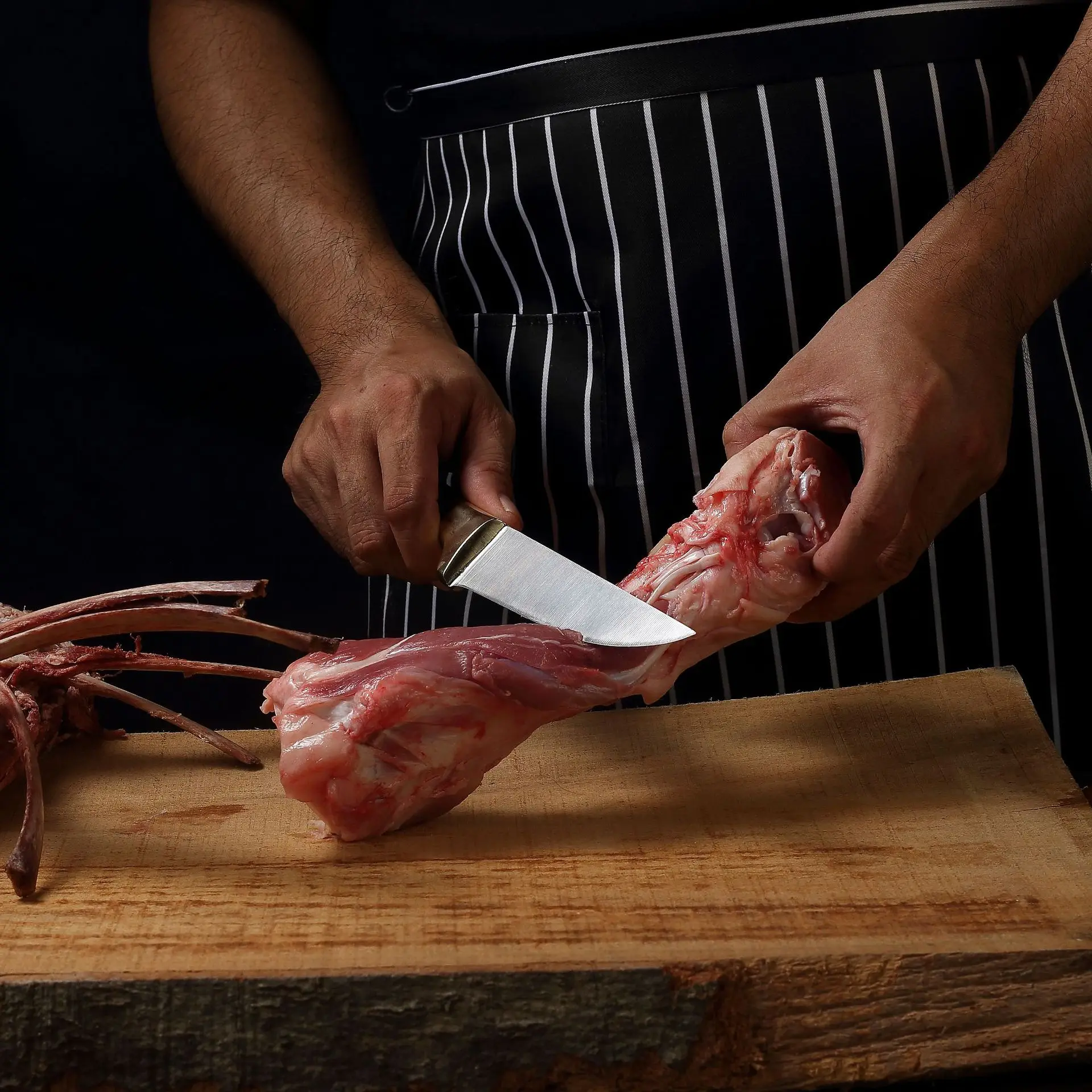 Острый нож из нержавеющей стали с медной ручкой|Кухонные ножи| |