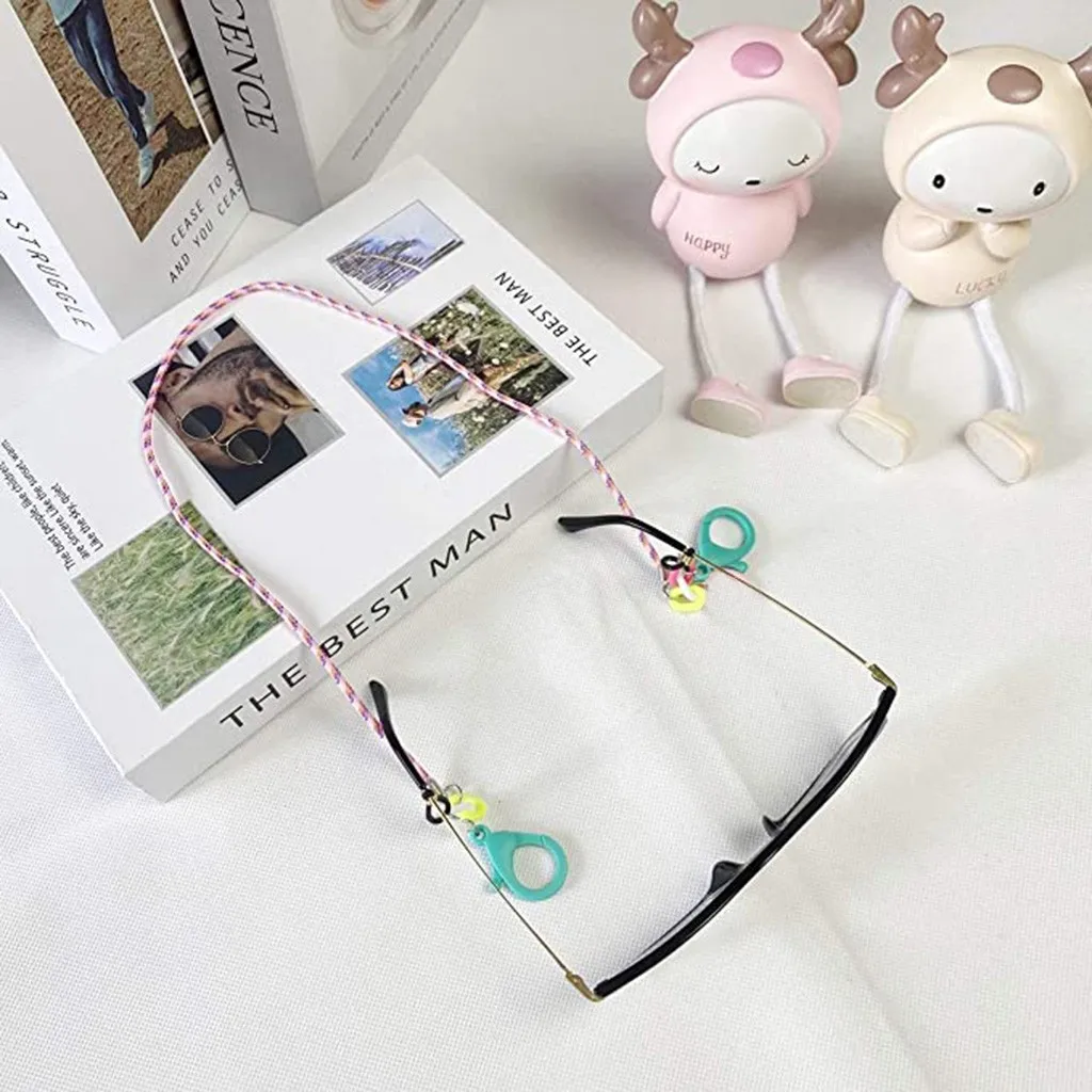 

2pcs Cartoons Gradient Face Mask Lanyard Convenient Safety Mask Rest&ear Holder Rope Portable Face Mask Hang On Neck String