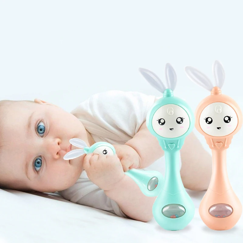 

Baby Teether Rattle Early Development Toys Baby Musical Hand Shaking Rattle Toy Funny Educational Mobiles Toys Gifts