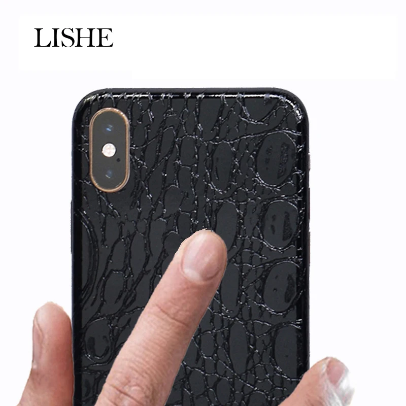 Наклейка для телефона для iPhone Xs Max Xr X Xs 6 7 8 6S 7/8 Plus Аллигатор Змеиный сотовой камень, алмаз текстура ПВХ скины стикер s