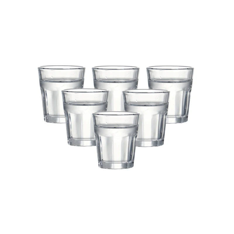 

Set of 6 high quality lead free glass machine made shot glass liquor glass spirit drinks glasses for vodka 45ml 1.5oz