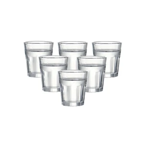 Set of 6 high quality lead free glass machine made shot glass liquor glass spirit drinks glasses for vodka 45ml 1.5oz