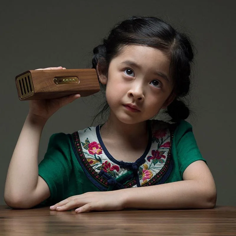 Xiaomi Tongshifu медный Woodism Bluetooth динамик AI динамик орех Дерево двухканальный дизайн Домашний Беспроводной смарт-динамик