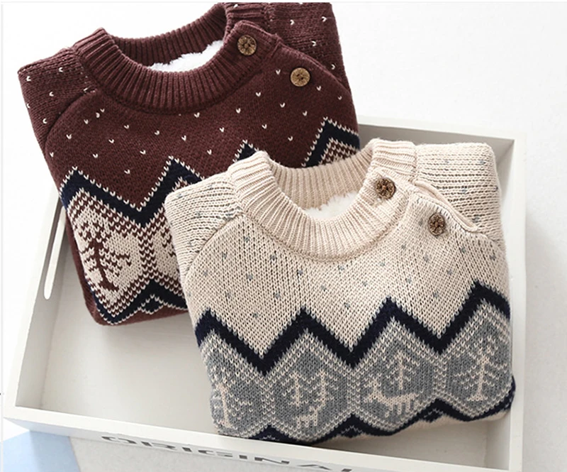 F/зимние детские свитера из бархата больших размеров для мальчиков одежда