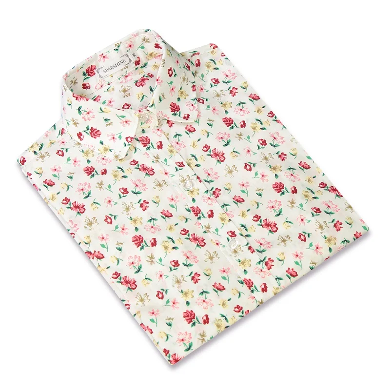 SSPBL010-7 Цветочная Женская блузка Топы Женская рубашка размера плюс Blusas Mujer De Moda рубашка Харадзюку Женская Одежда Сорочка женская одежда - Цвет: SSPBL010-7