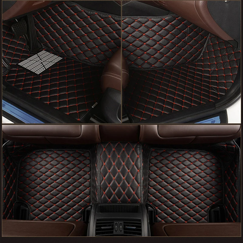 leather Custom car floor mat for FORD Mondeo Kuga Focus Mustang GT Edge Expedition  F-150 Ecosport carpet car accessories