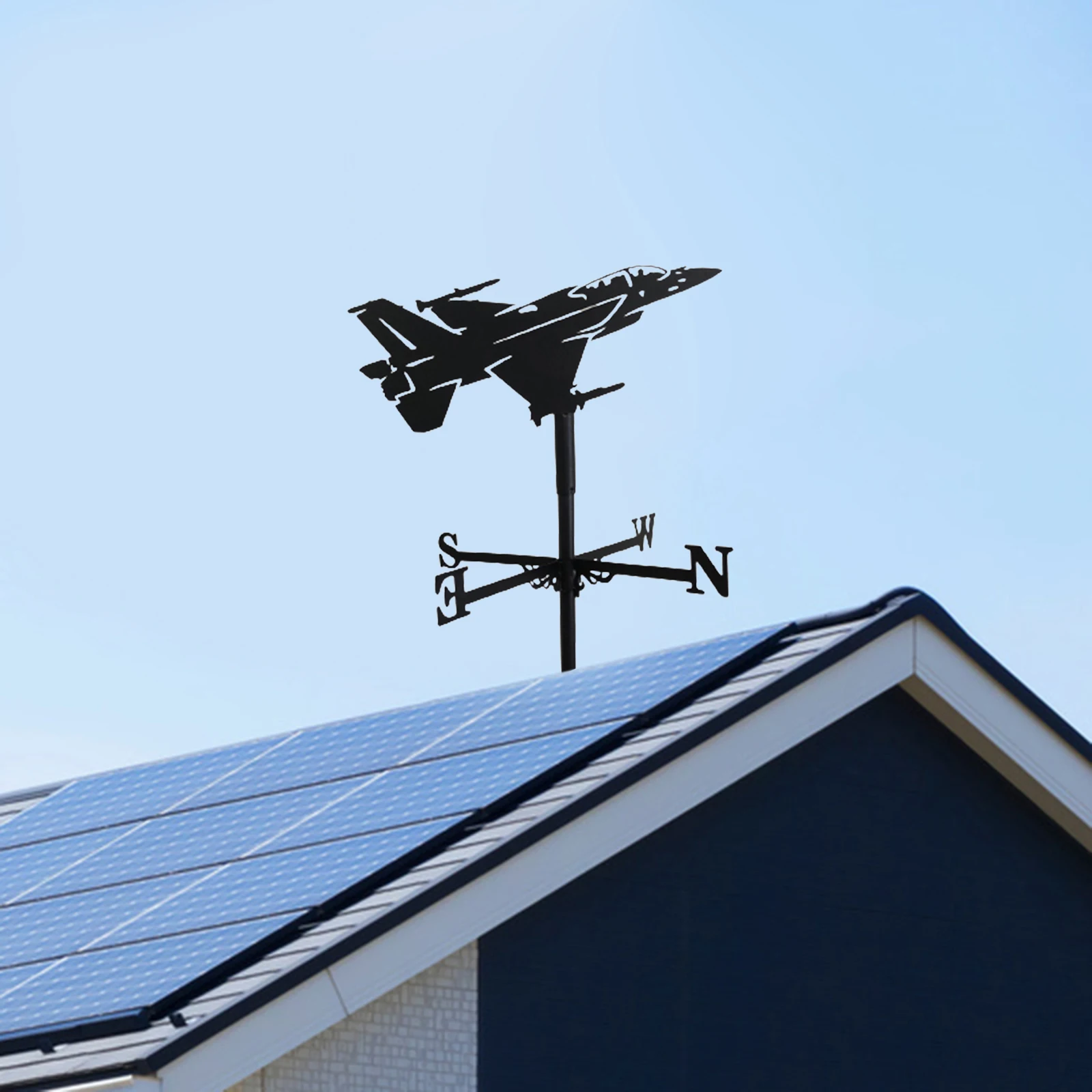 

Black Weathervane Weather Vane Wind Direction Indicator Farm Barn Scene