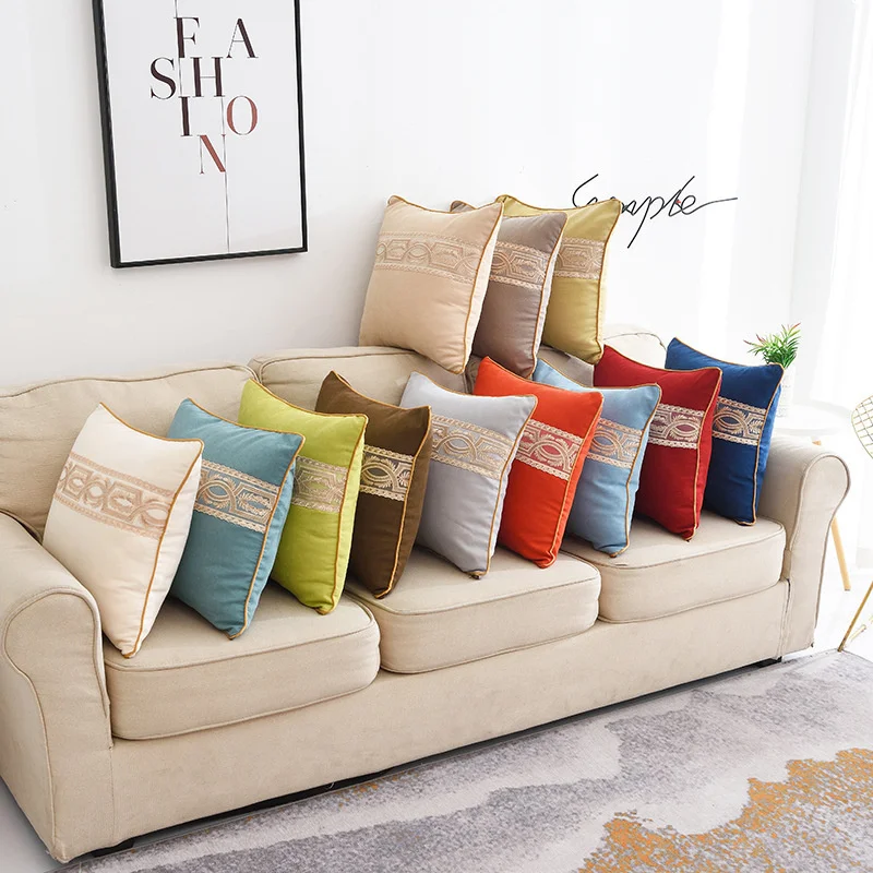 

Home Polyester Pillowcover Geometry Stripe Living Room Decorative Throw Cushion Cover 45*45cm Office Sofa Pillowcase 40790