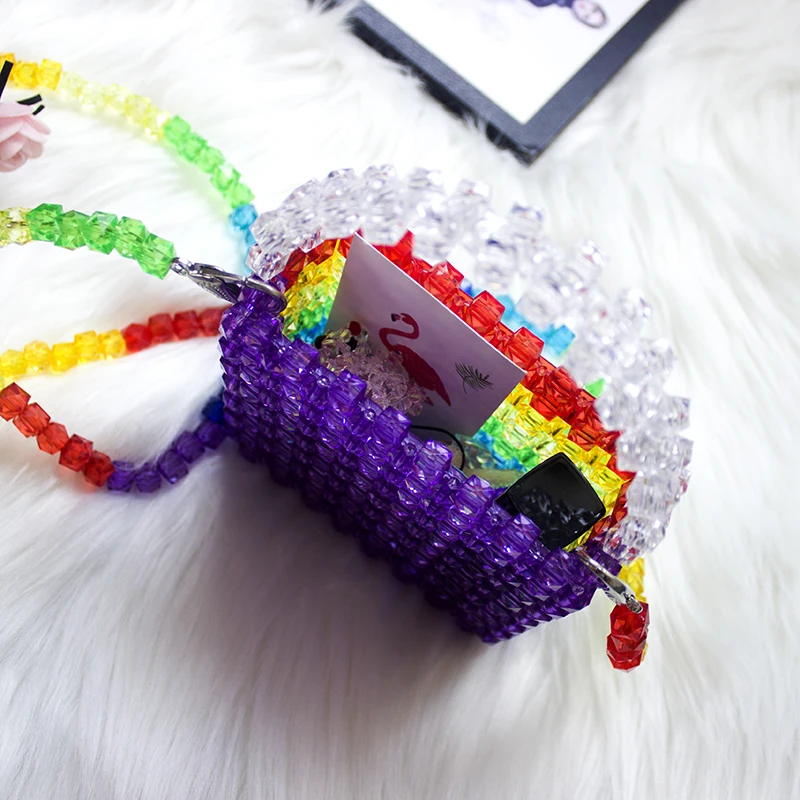 Новинка летняя сумка-мессенджер для девушек ручная мини-сумочка с бусинами