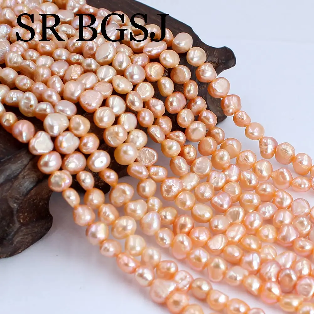 Бесплатная доставка 5 6 мм белый розовый фиолетовый барокко натуральный