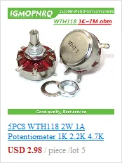 10 шт./лот 3296W-1-504LF 3296 Вт 504 500K Ом верхнее регулирование многооборотный Подстроечный резистор потенциометр Высокая точность переменный резистор