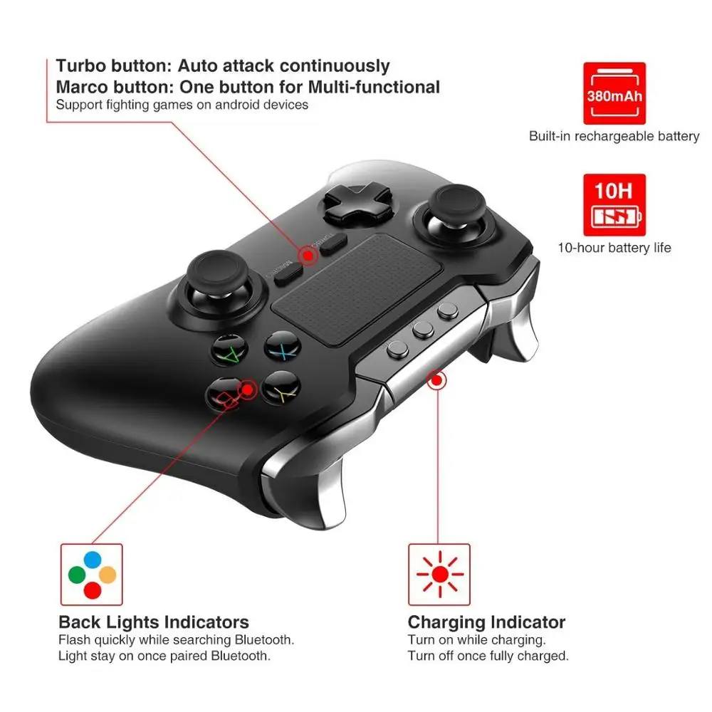 IPega 9069 игровой коврик PG-9069 Bluetooth геймпад Android игровой контроллер с сенсорной панелью джойстик для Android телефона/Pad tv Box