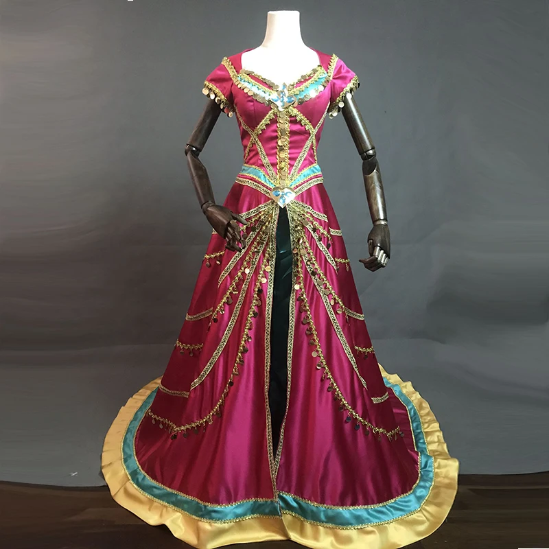 Фильм 2019 с рисунком &quotАладдин&quot карнавальный костюм принцессы платье цвета