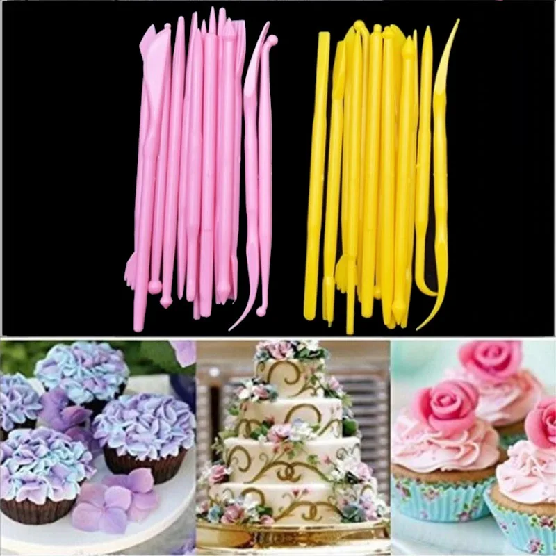 

14pcs/set Cake Decorating Patterns Fondant Flower Sugar Craft Modelling Tools Clay Fondant Cake Decorating Tool