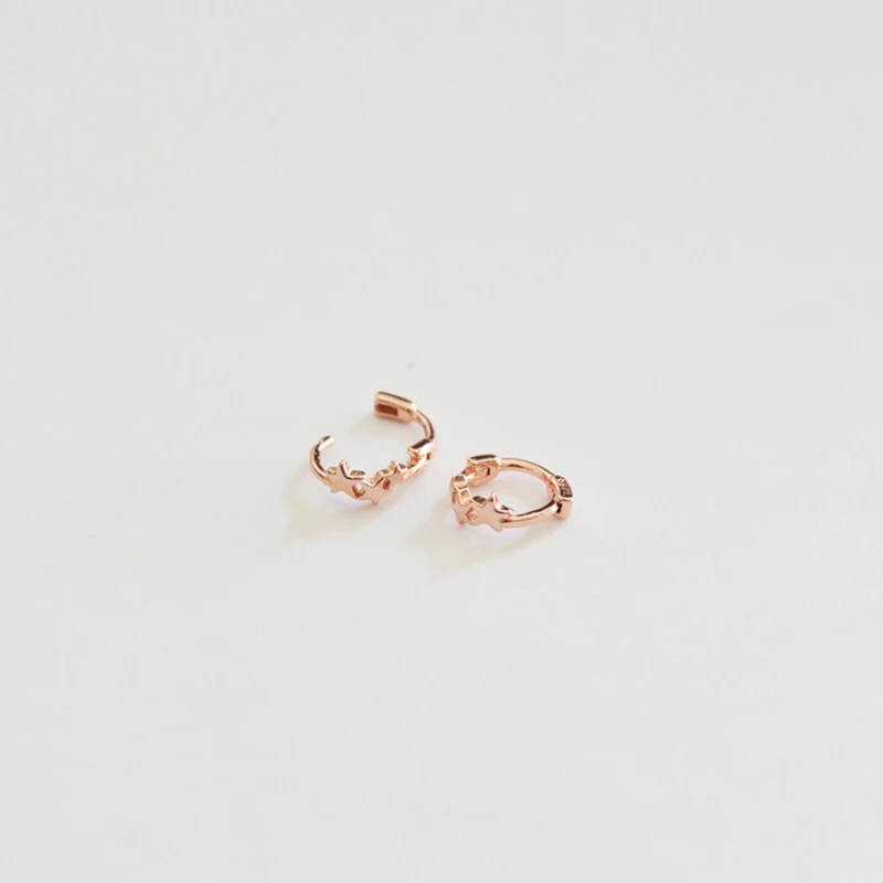 Серьги из стерлингового серебра 925 пробы модные простые серьги со звездами