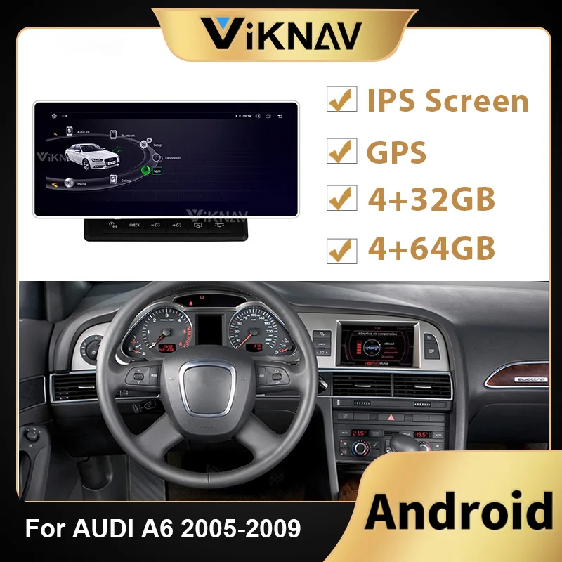 

Android Car Radio Stereo Recorder For AUDI A6 2005 2006 2007 2008 2009 LHD RHD Car Screen DVD Multimedia Player GPS navigation